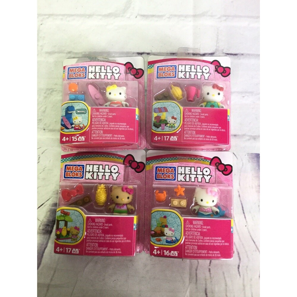 Mega Bloks Hello Kitty Tiki Surfing Mimmy Mermaid Summer Series Mini Figure Lot